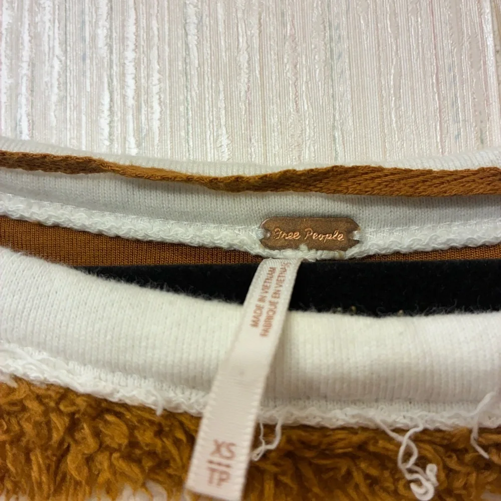 Free People Breton Striped Pullover Sweater‎ Medium XS Autumn Pearl